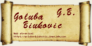 Goluba Biuković vizit kartica